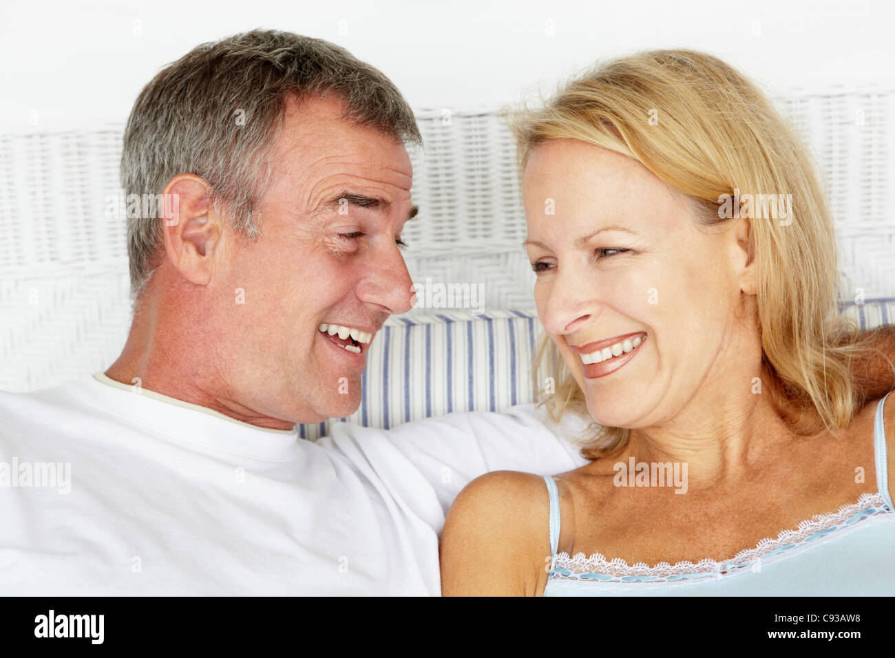 Mid age couple head and shoulders Stock Photo