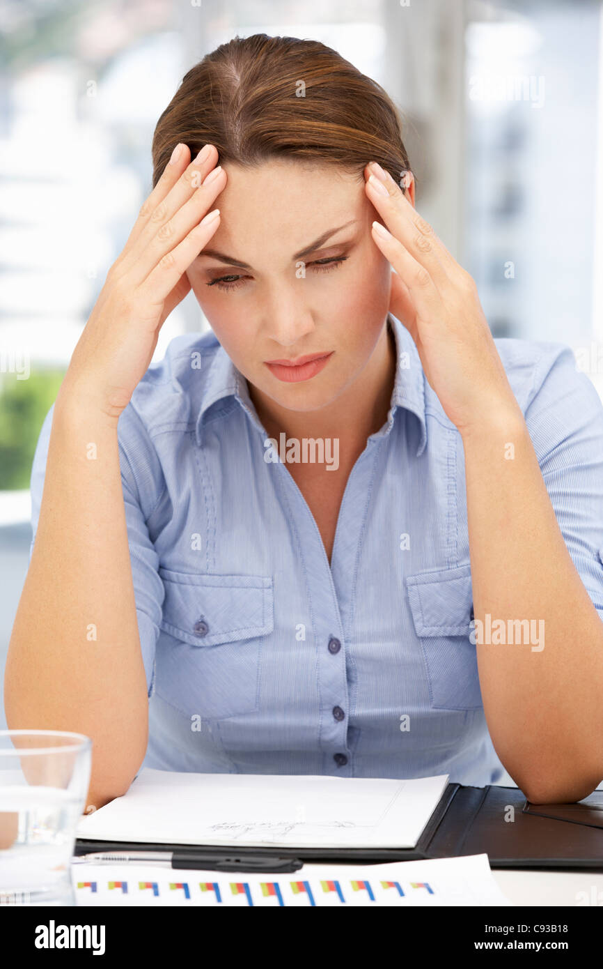 Worried businesswoman Stock Photo