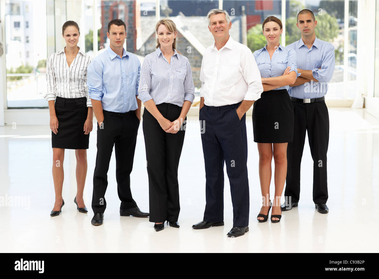 Mixed group of business people Stock Photo