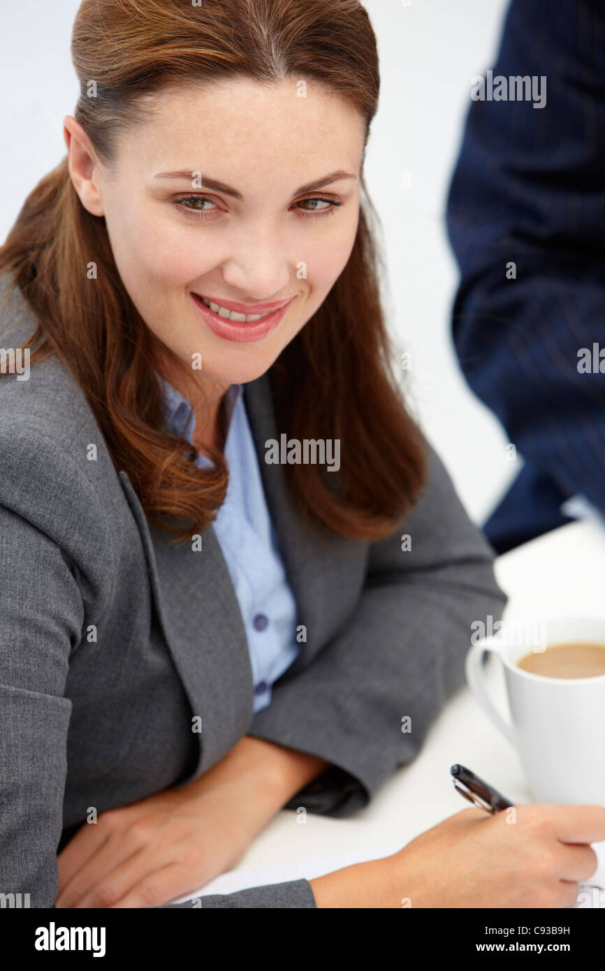 Businesswoman in meeting Stock Photo