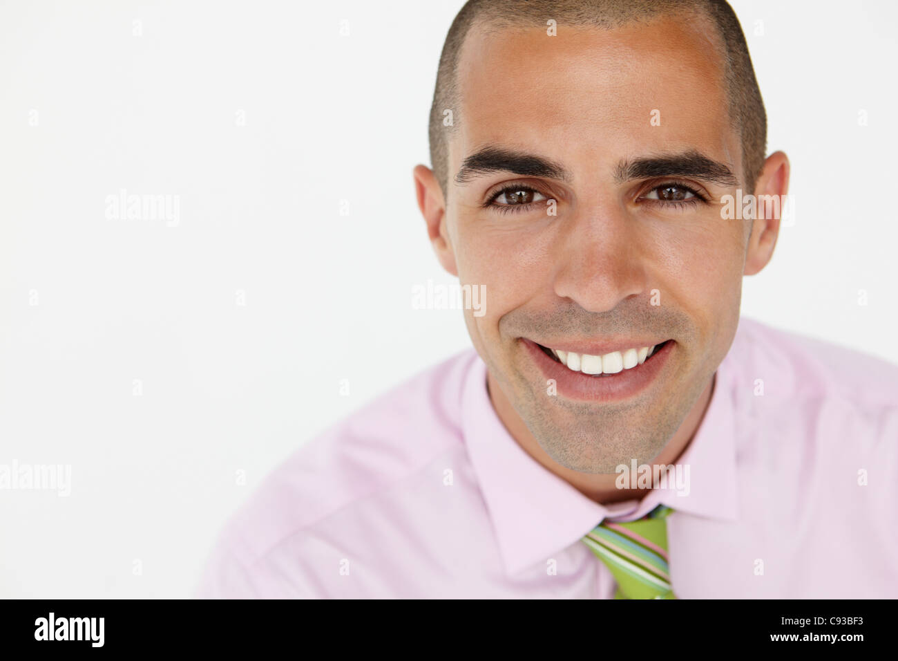 Young businessman head and shoulders Stock Photo Alamy