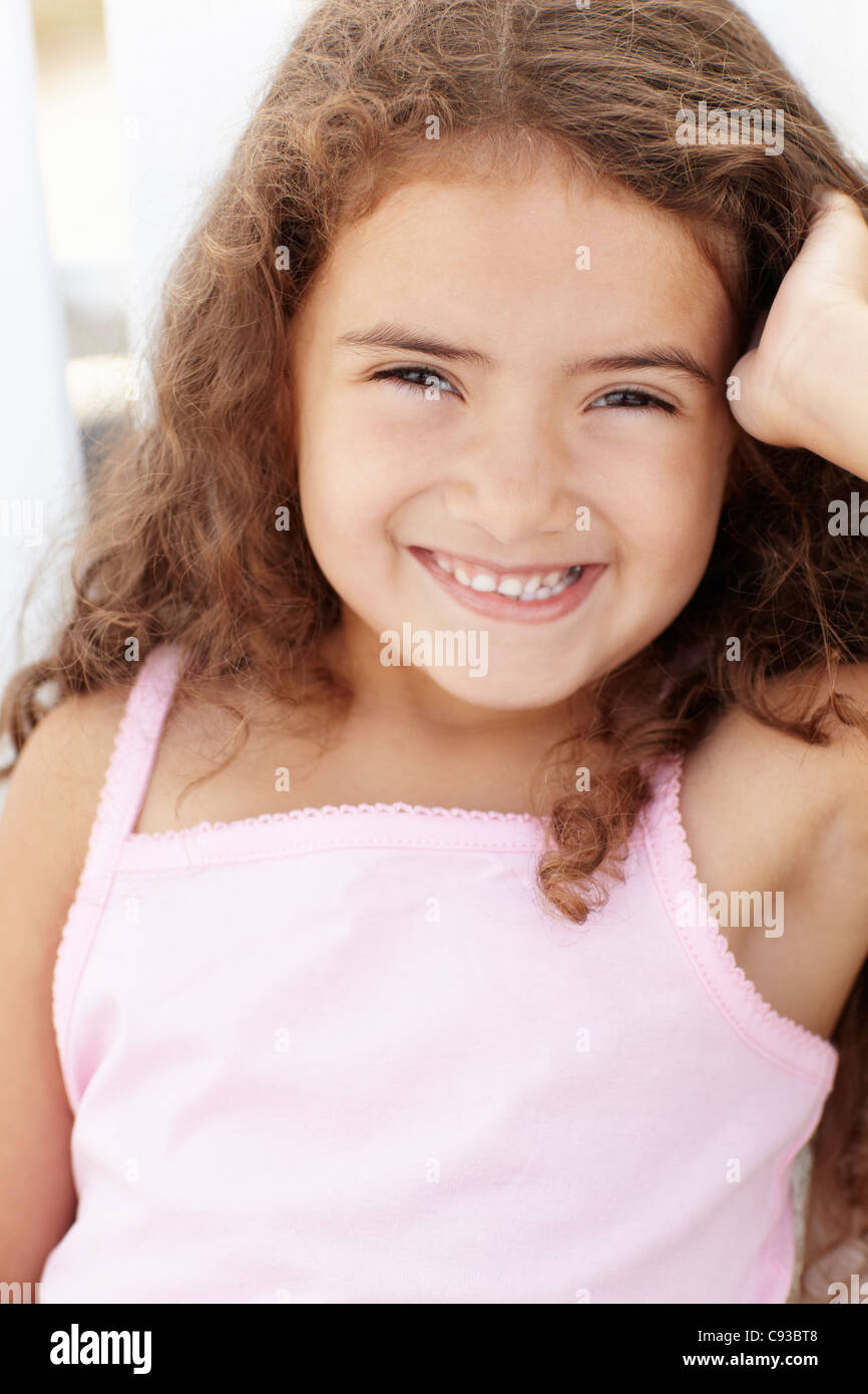 Portrait little girl outdoors Stock Photo