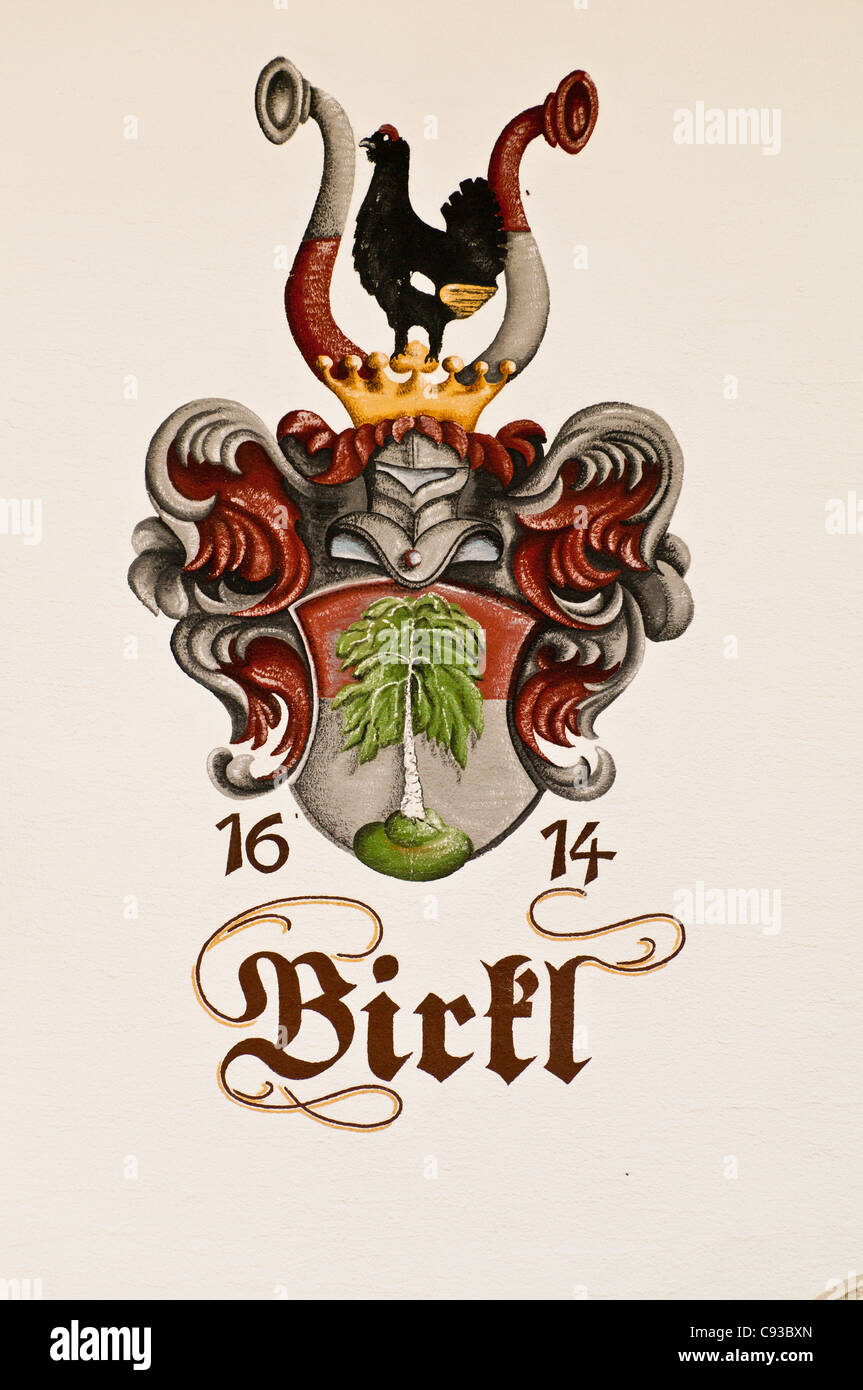 Coat of Arms, Seefeld, Austria Stock Photo