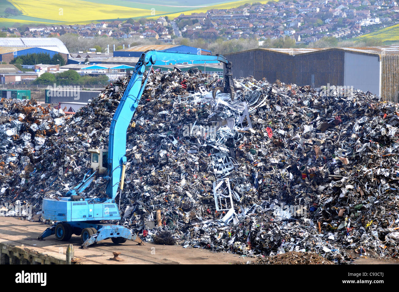 Waste collection centre in UK Stock Photo Alamy