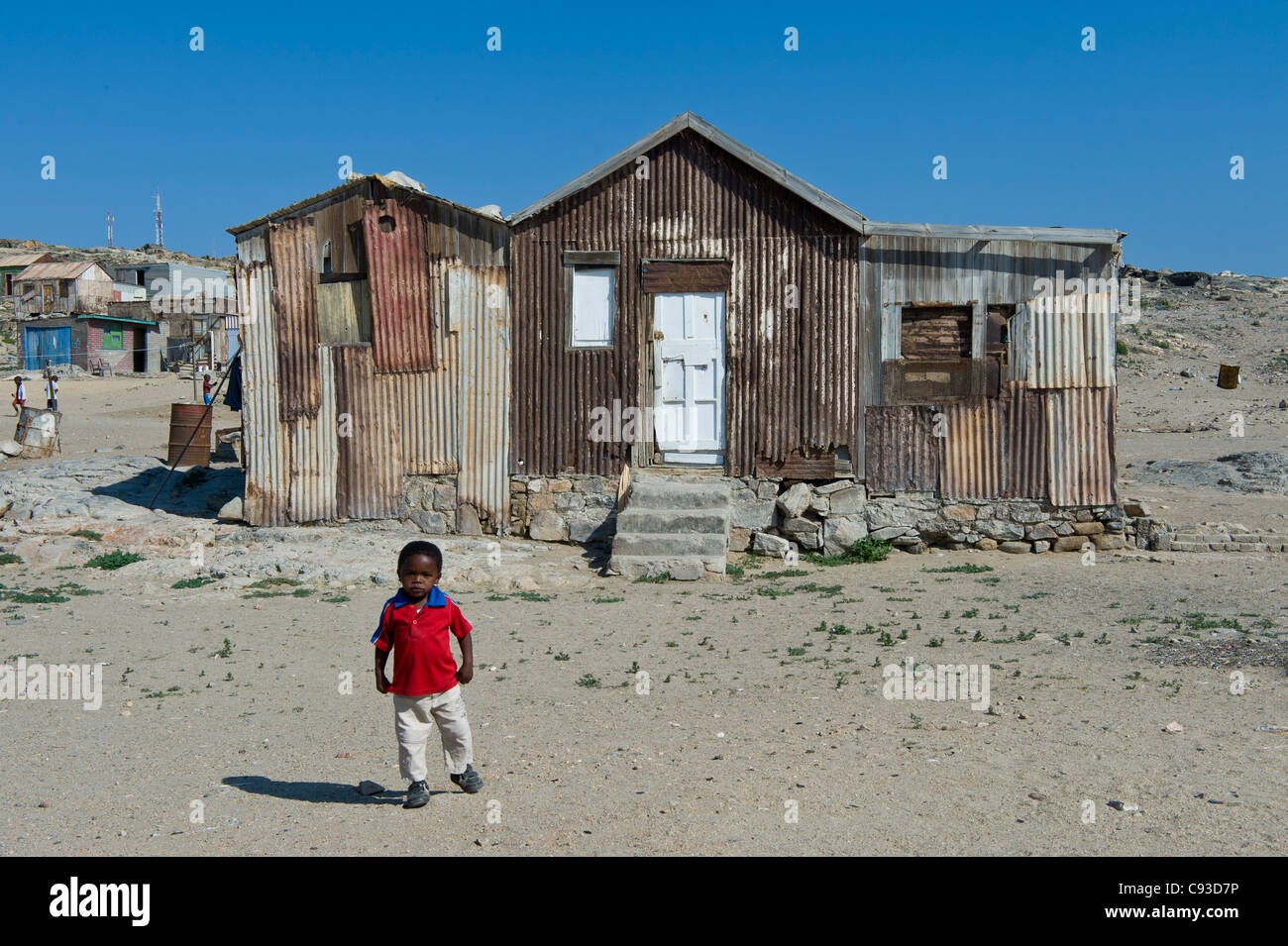 Old house on the outskirts of Luederitz Namibia Stock Photo