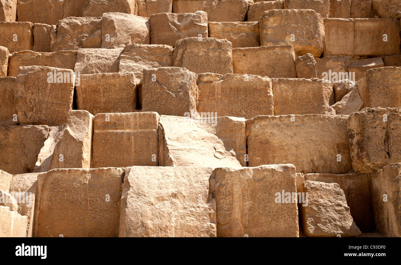 Detail of the Great Pyramid blocks Cheops Khufu Stock Photo Alamy
