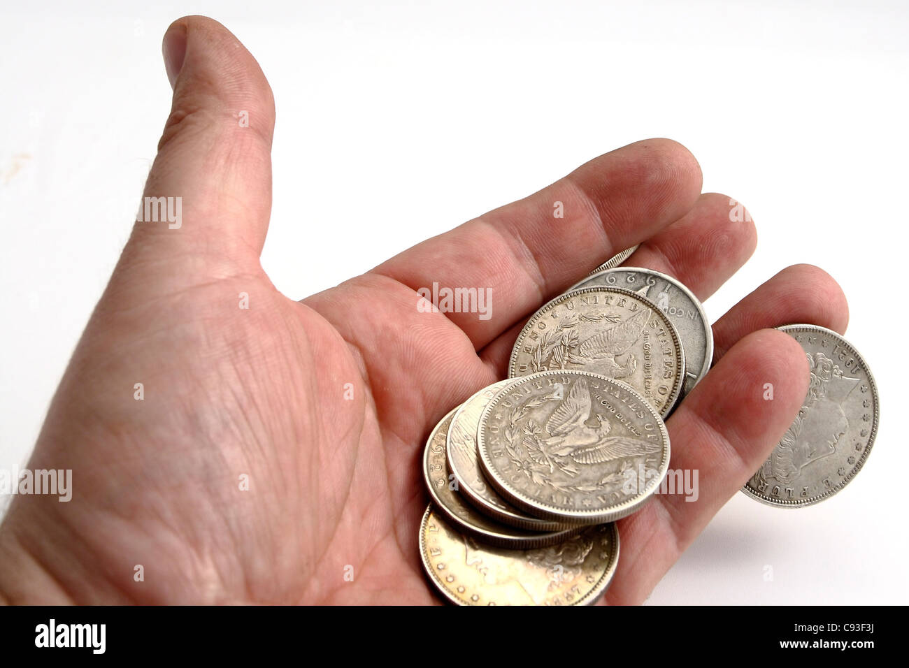 American silver coins hi-res stock photography and images - Alamy