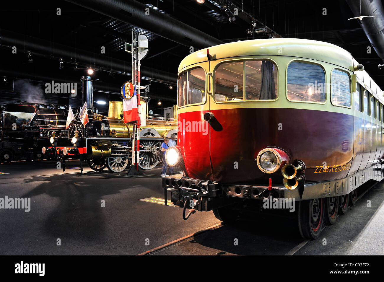 The Micheline railcar in Cite du Train museum, Mulhouse, France. Stock Photo