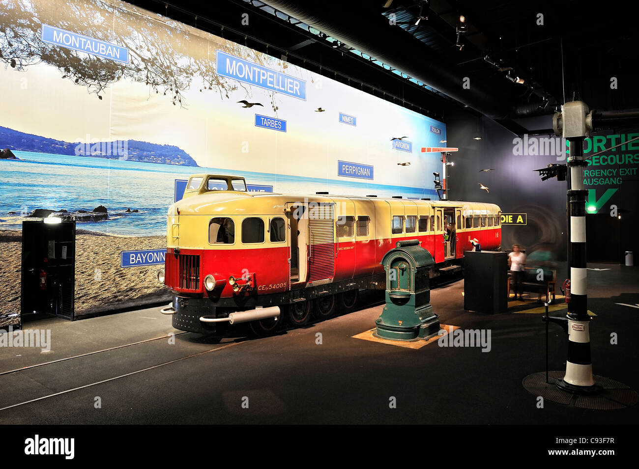 The Micheline railcar in Cite du Train museum, Mulhouse, France. Stock Photo