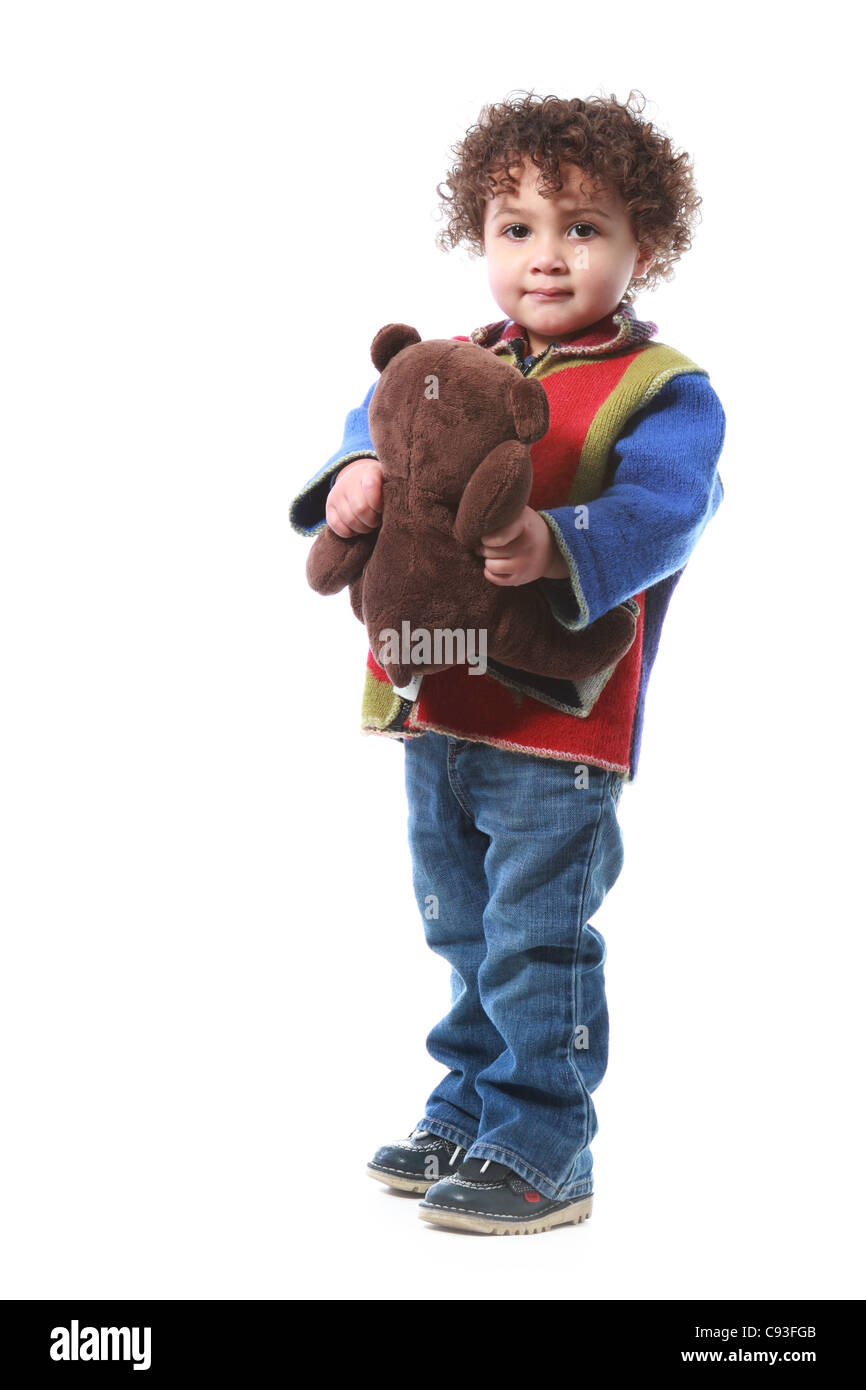 Child with teddy bear hi-res stock photography and images - Alamy