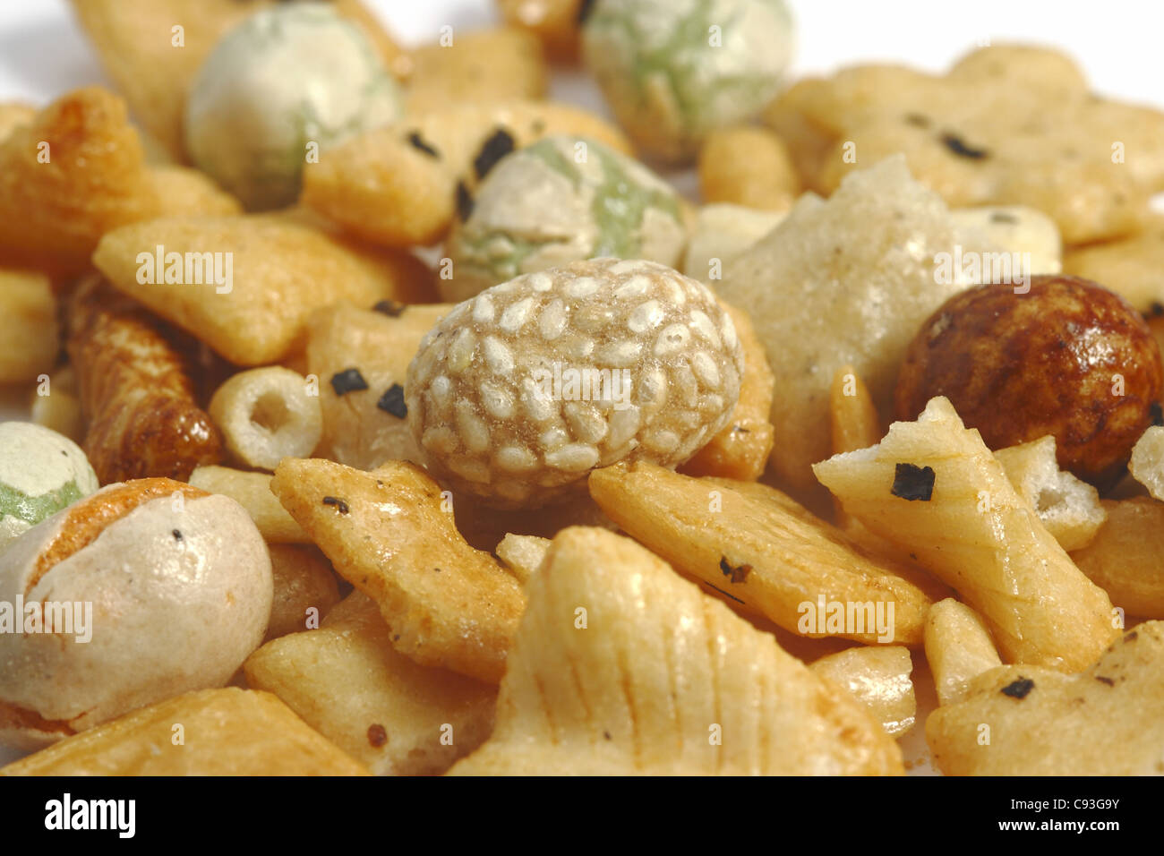 japanese peanut crackres Stock Photo
