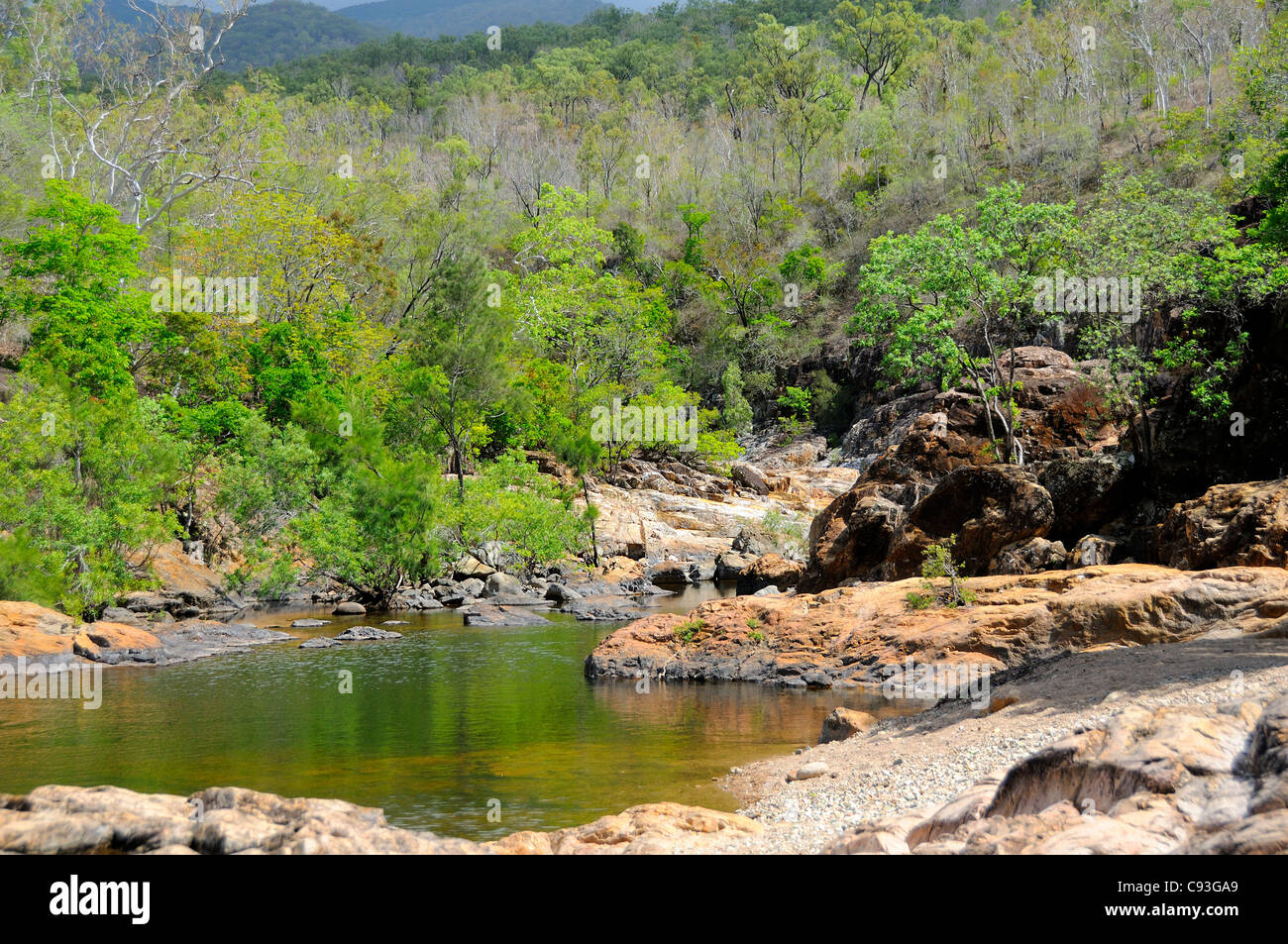 Rock pool along Alligator Creek, Bowling Green Bay National Park