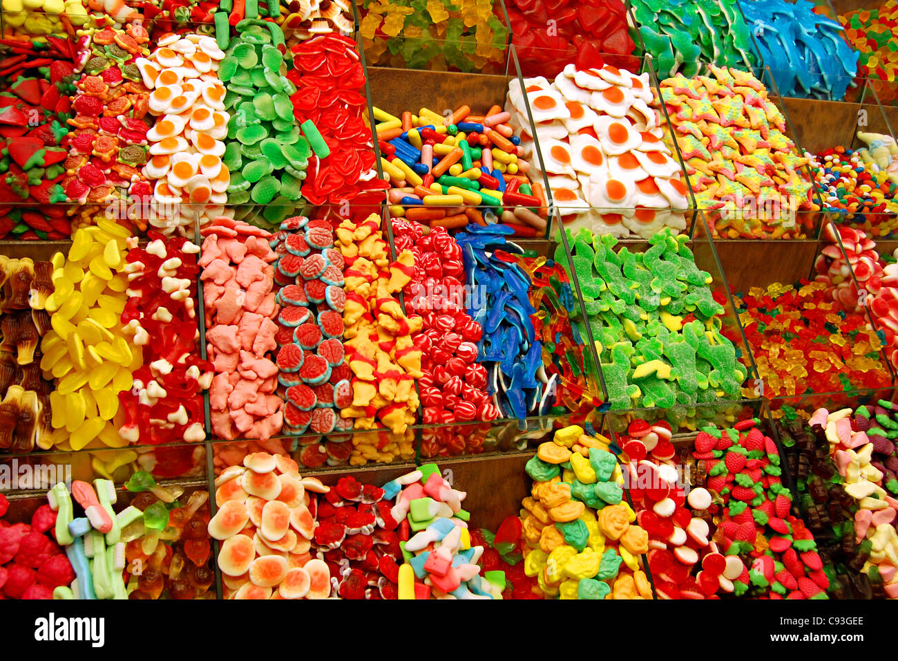 Candy, La Boqueria, Barcelona, Spain Stock Photo - Alamy