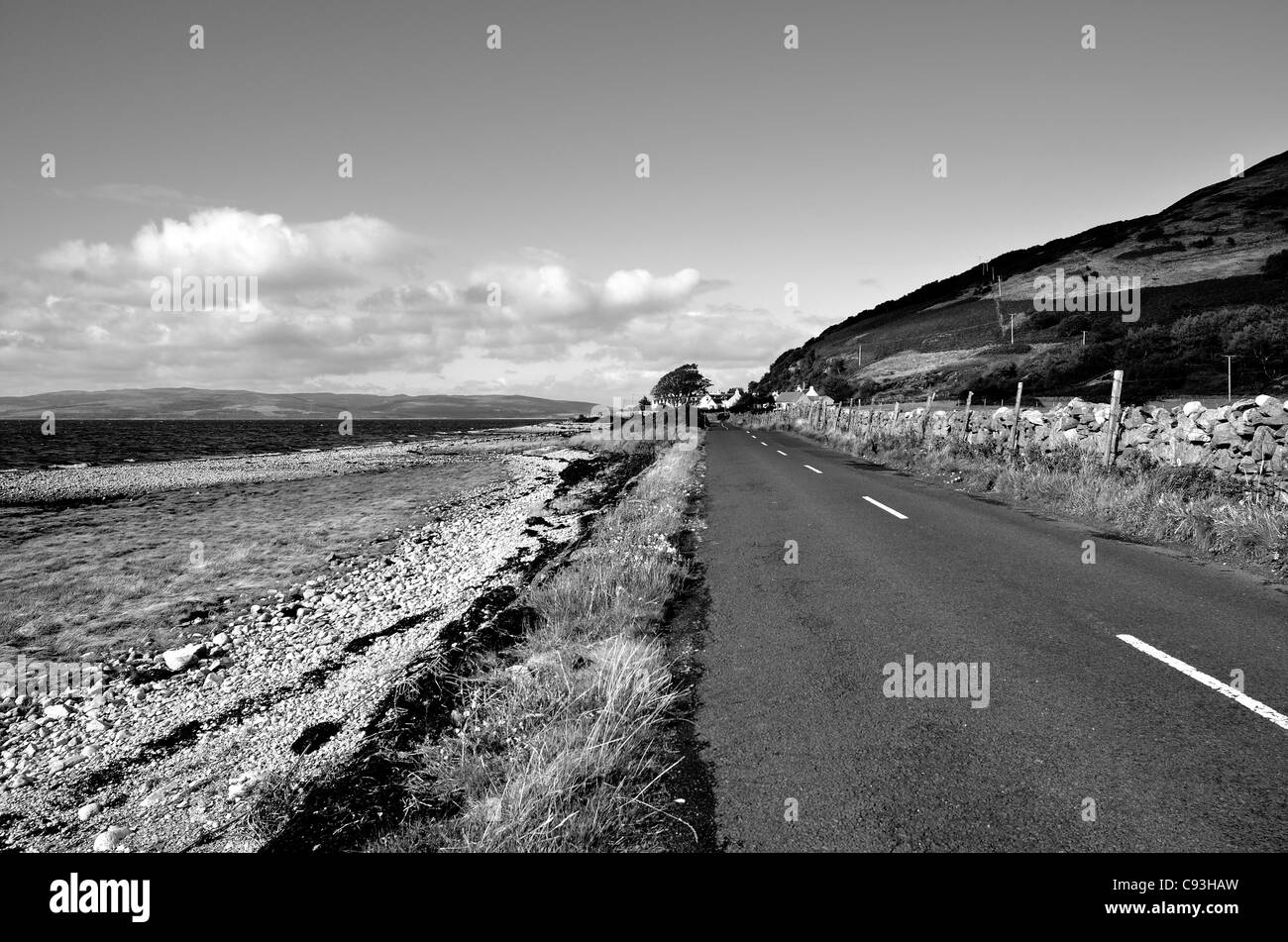 Highway in scottish highlands Black and White Stock Photos & Images - Alamy