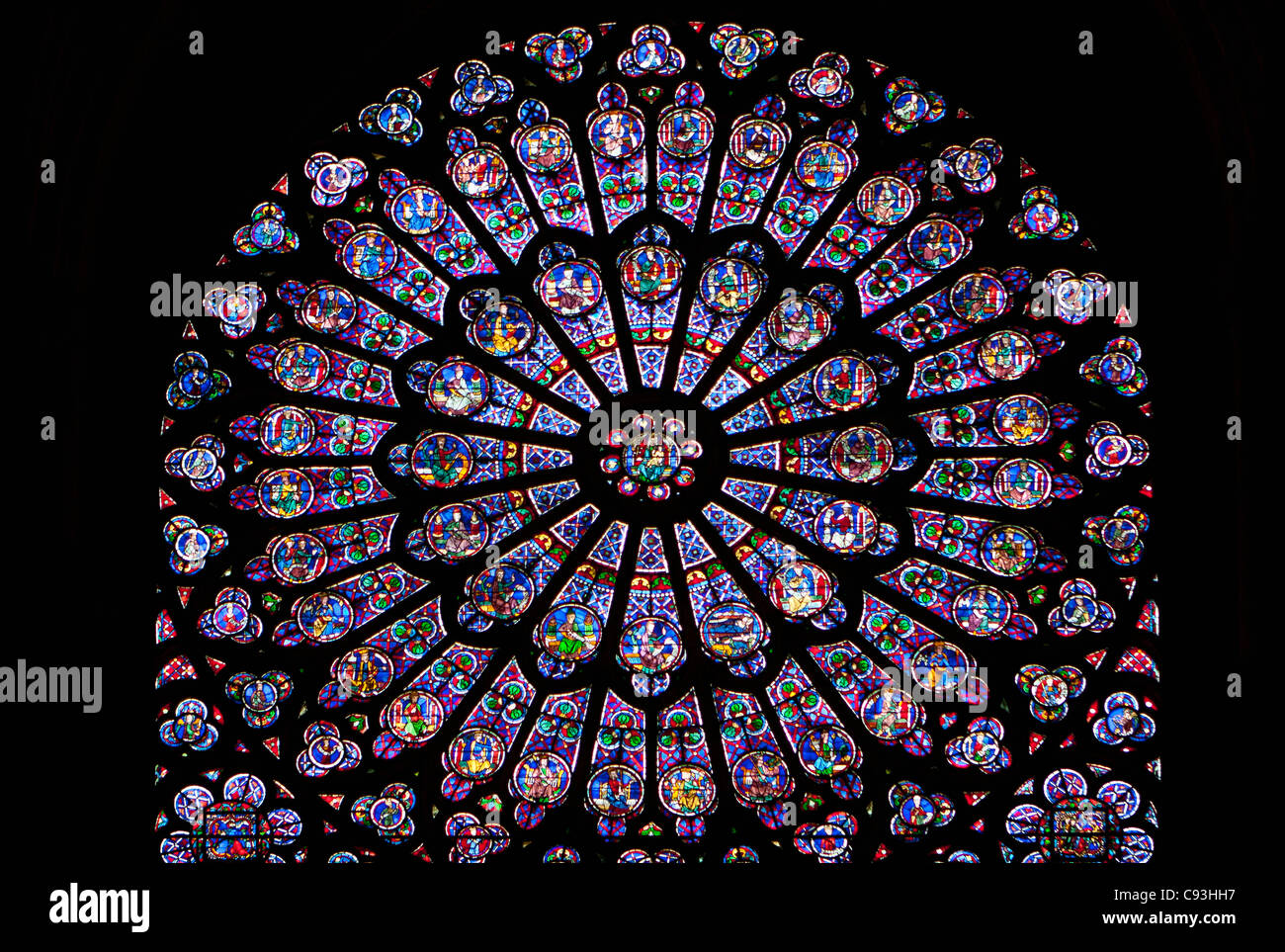 Rose Window of Notre Dame Cathedral Paris France Photo Art Print Poster 18x12 in