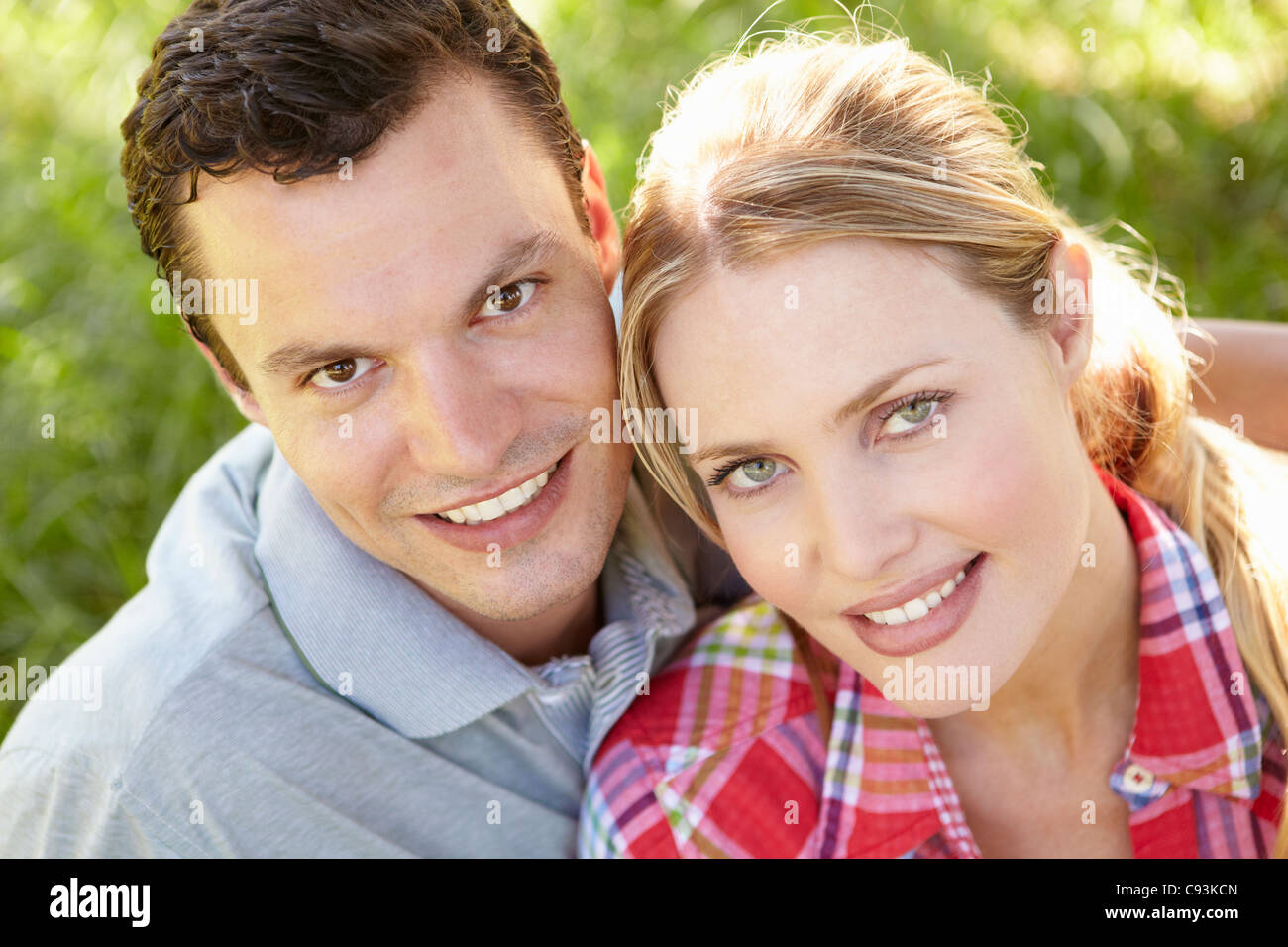 Couple outdoors Stock Photo