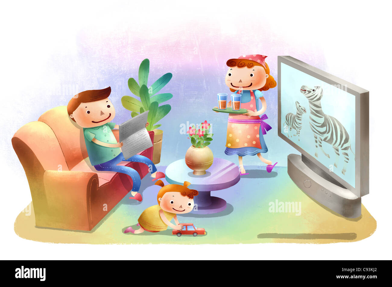 Mother Reading Newspaper Stock Photo Alamy Mother Reading Newspaper Stock Photo Alamy