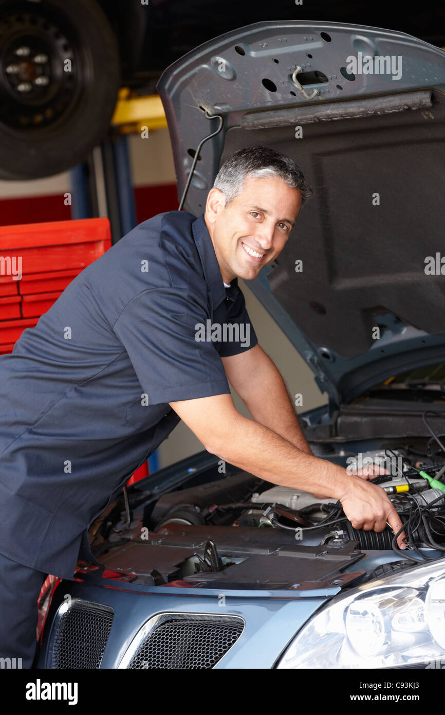 Workcomp Mechanic Mechanic at work Stock Photo - Alamy