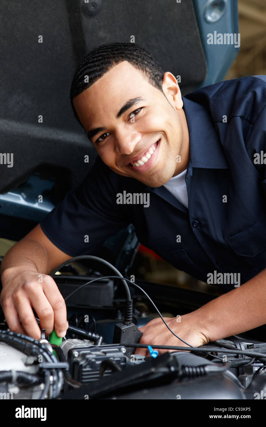 Mechanic at work Stock Photo