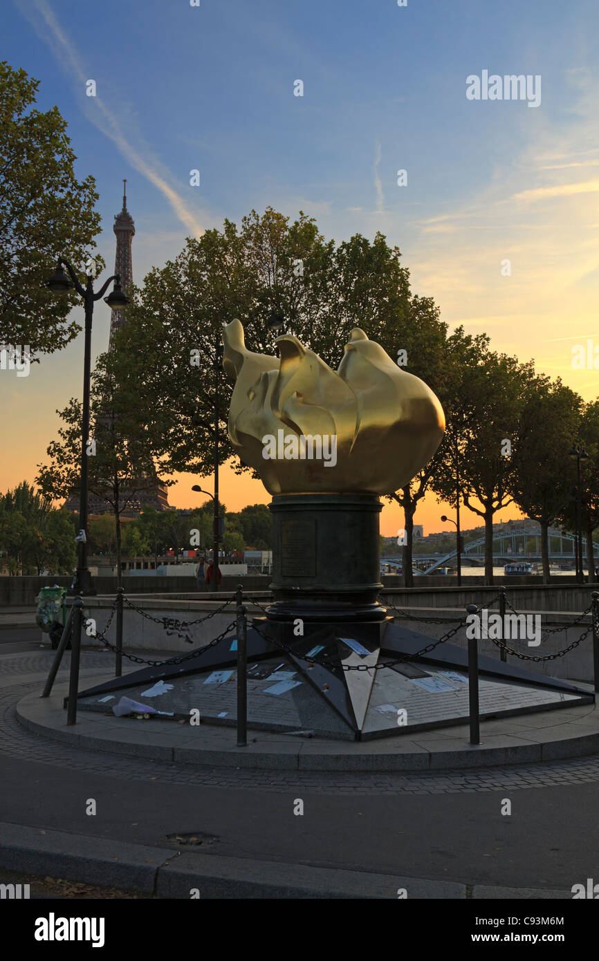 The Flame of Liberty, full size replica of the new flame carried by the