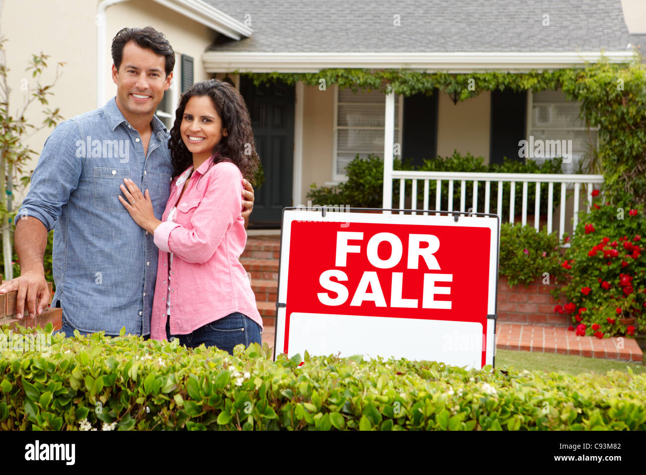 Home With For Sale Sign