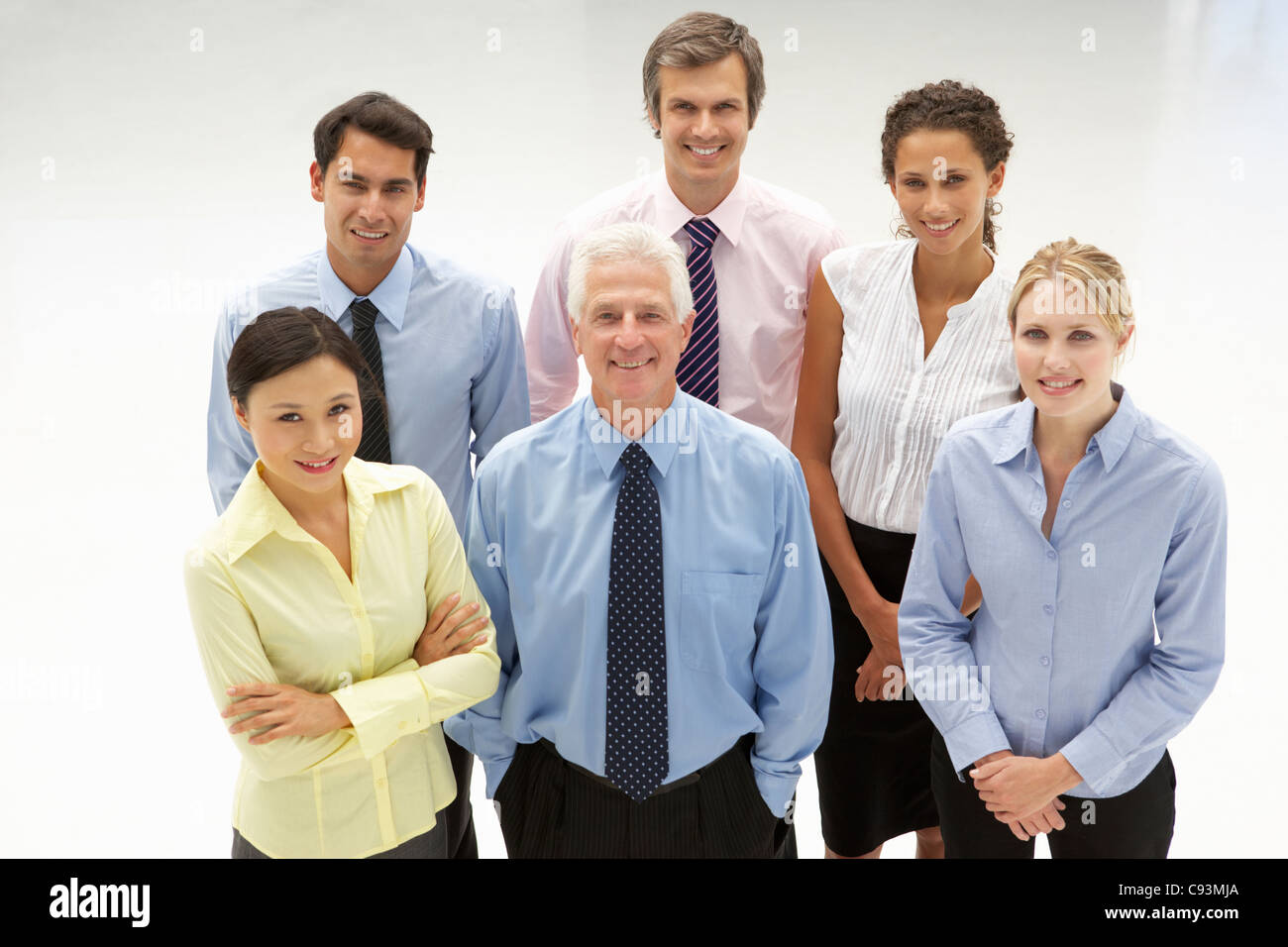Mixed group business people Stock Photo
