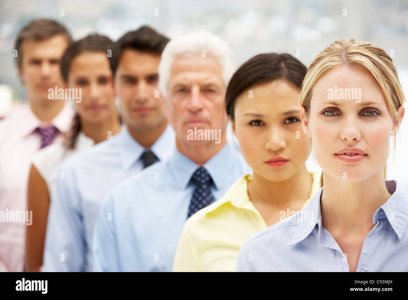 Mixed group business people Stock Photo
