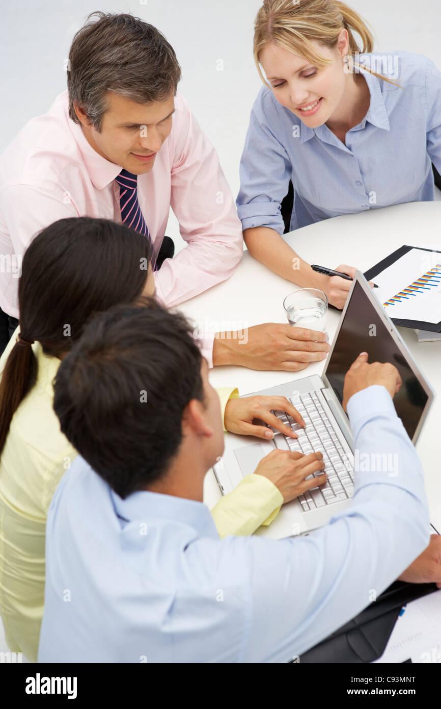 Mixed group in business meeting Stock Photo Alamy