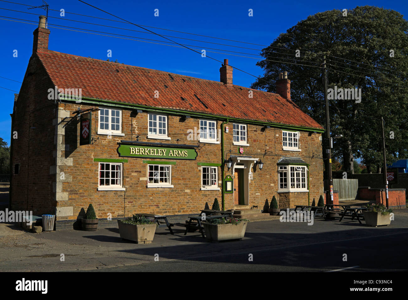 Berkeley Arms, Wymondham, Leicestershire. Historic pub with a well known restaurant Stock Photo