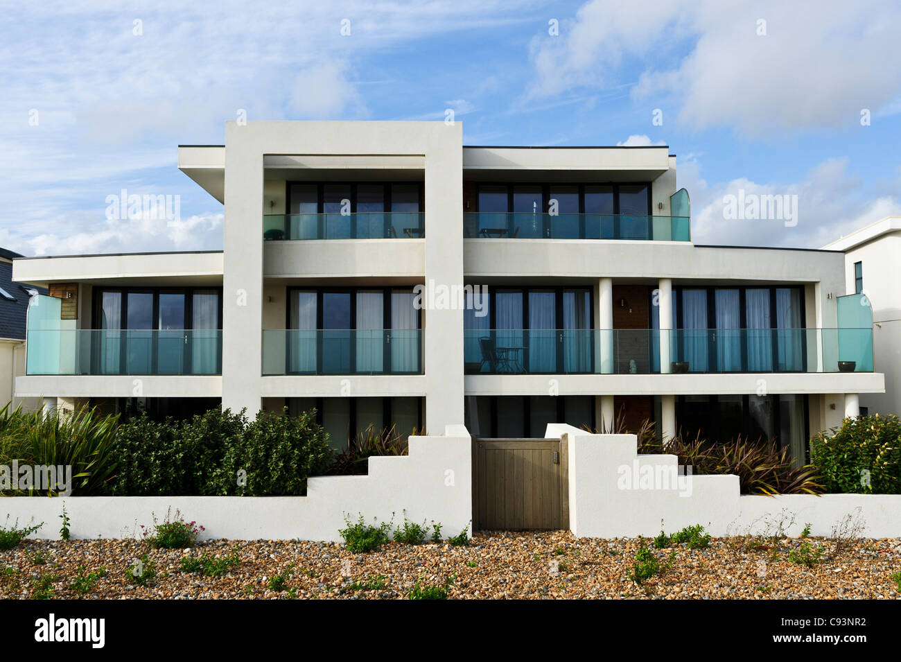 Modern block of flats (Apartments) on Worthing (Goring) seafront Stock
