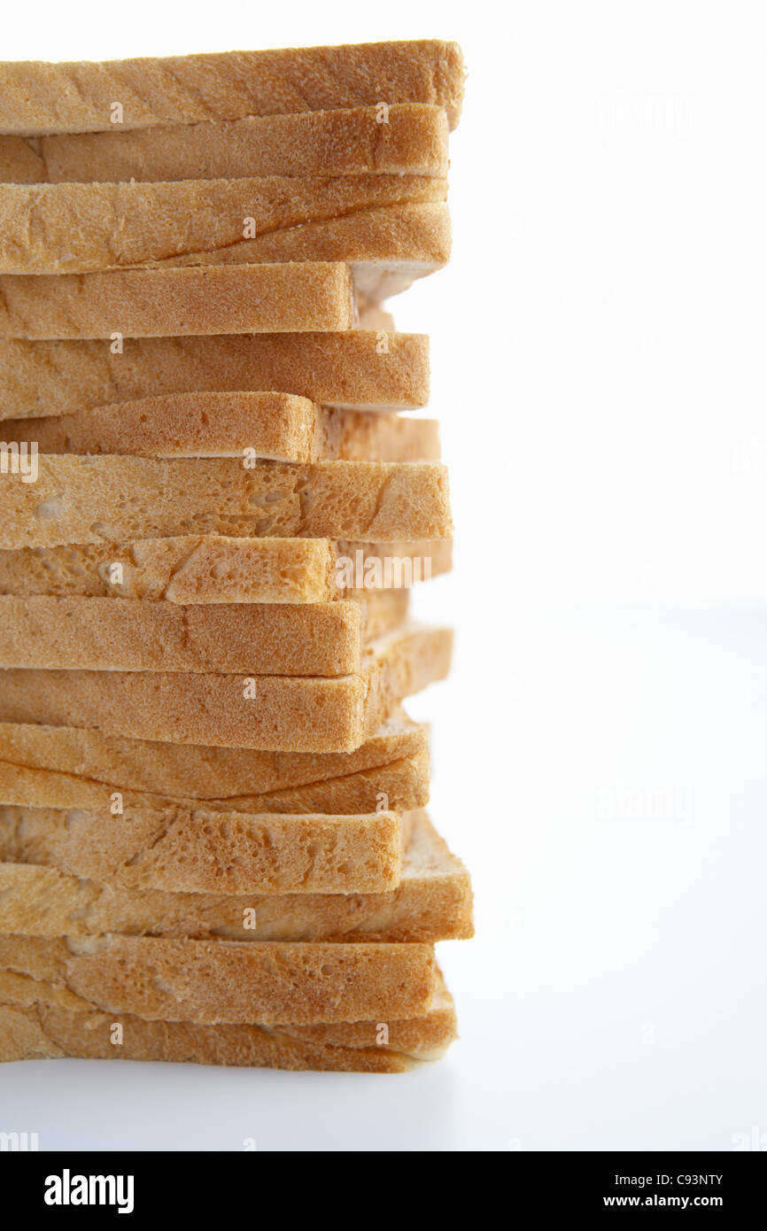 Stack of sliced bread Stock Photo