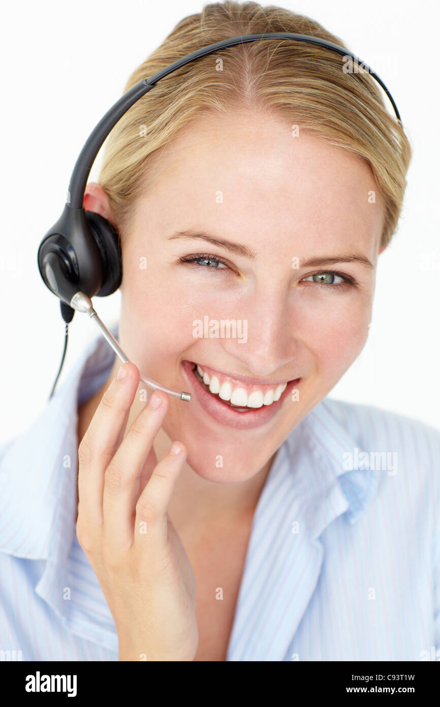 Call center operator Stock Photo - Alamy