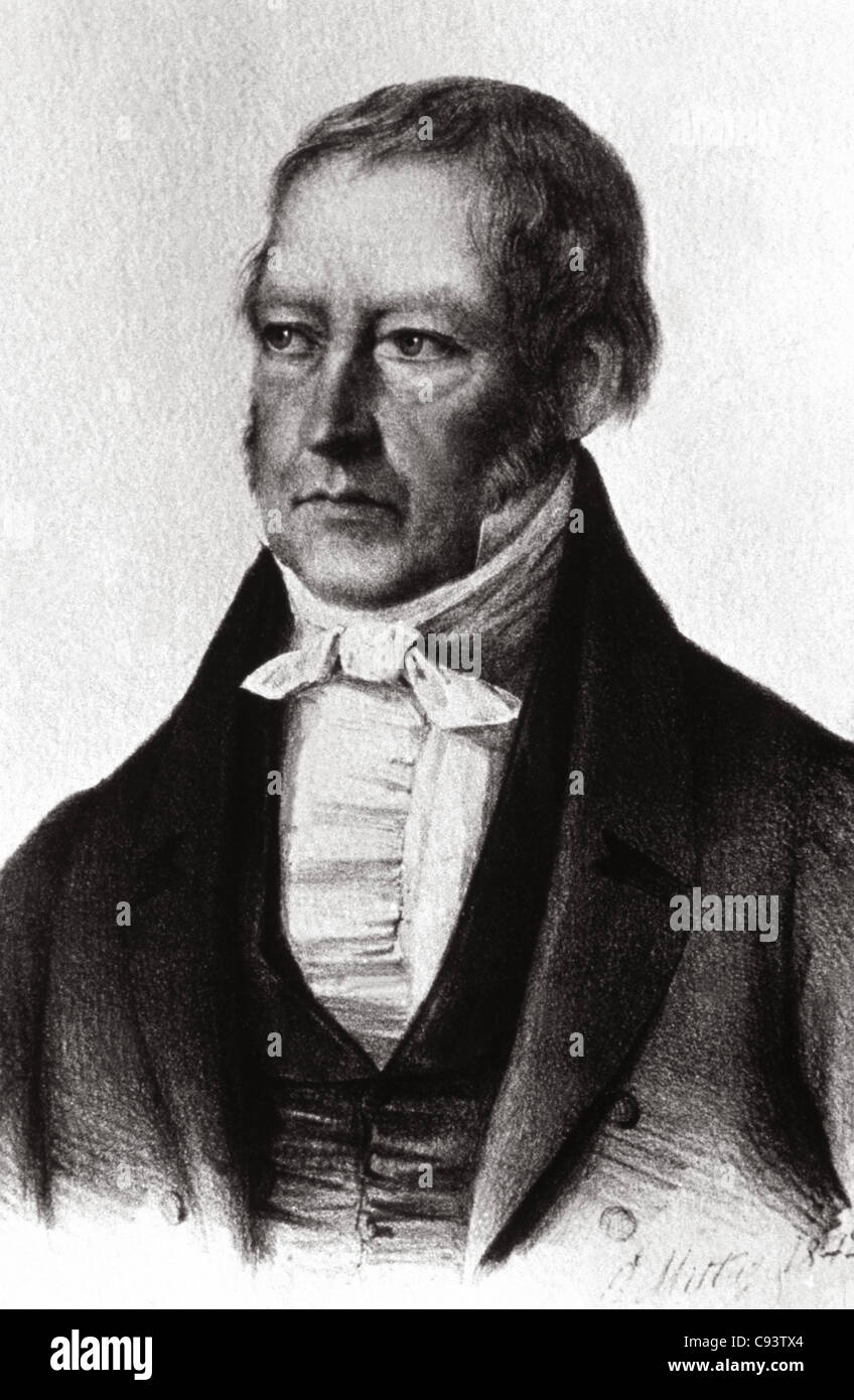 Georg Wilhelm Friedrich Hegel (1770-1831). German philosopher. Stock Photo