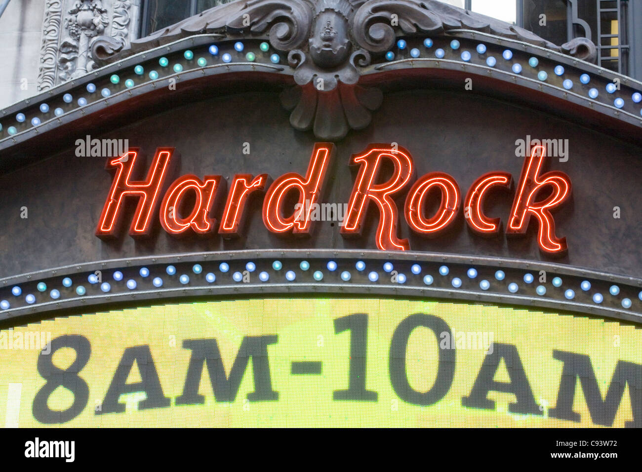 The Hard Rock Café Times Square New York City USA Stock Photo