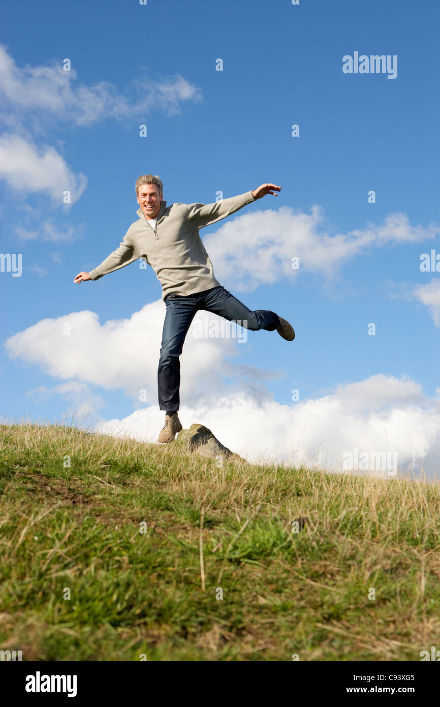 Man in countryside Stock Photo - Alamy
