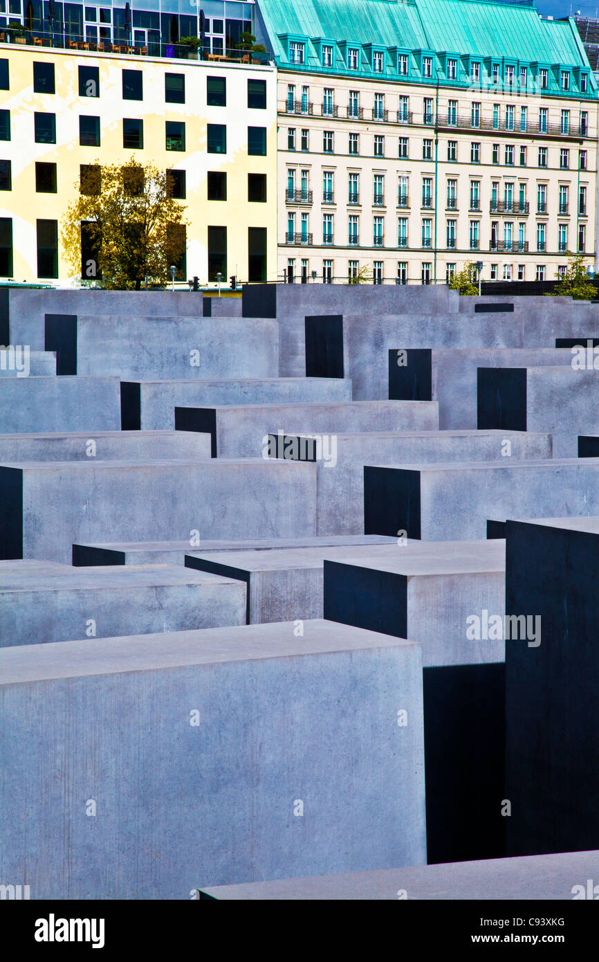Memorial to the Murdered Jews of Europe or Holocaust Memorial designed by Peter Eisenman and Buro Happold in Berlin, Germany Stock Photo