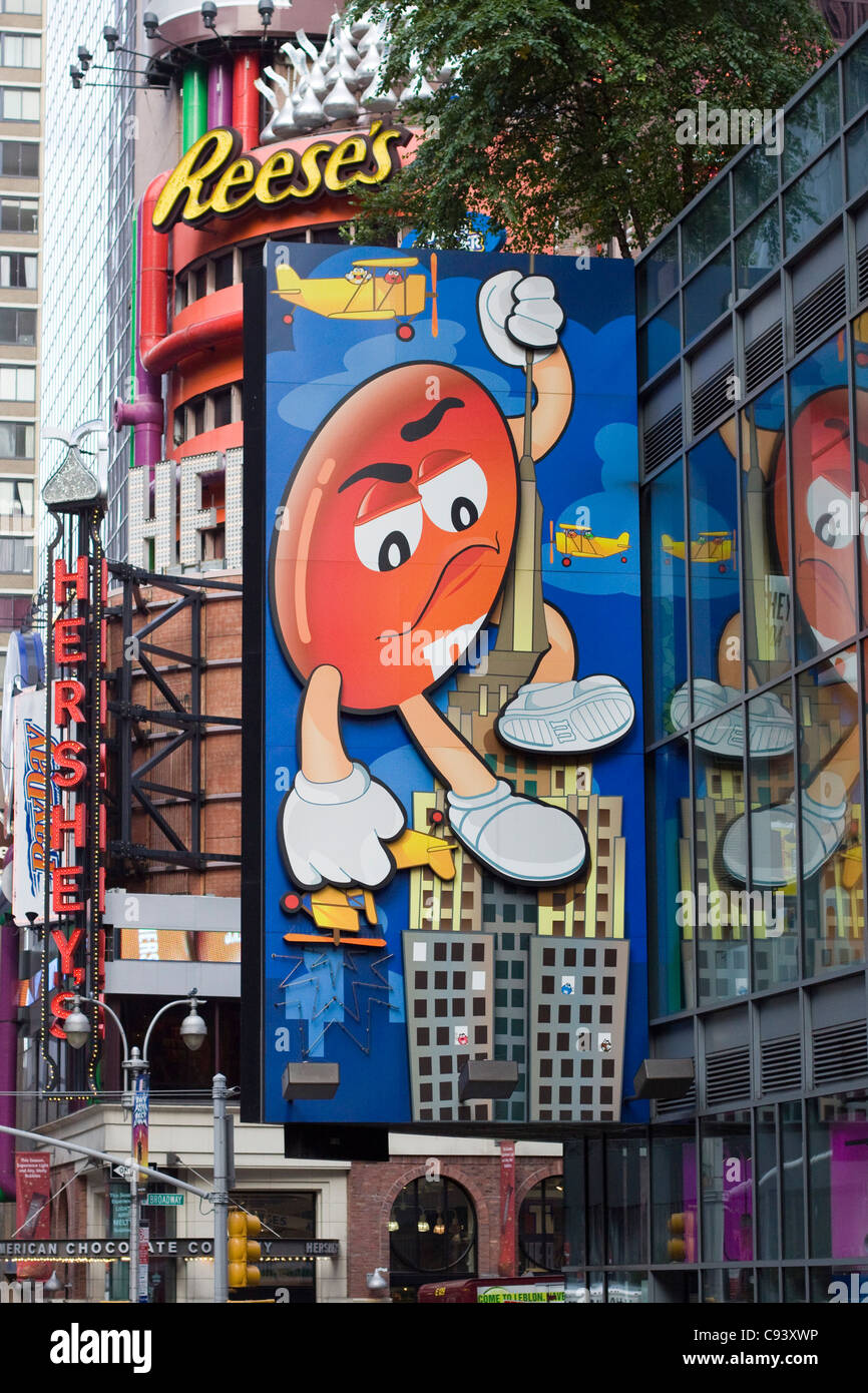 M&M World Store in times square New York City USA Stock Photo