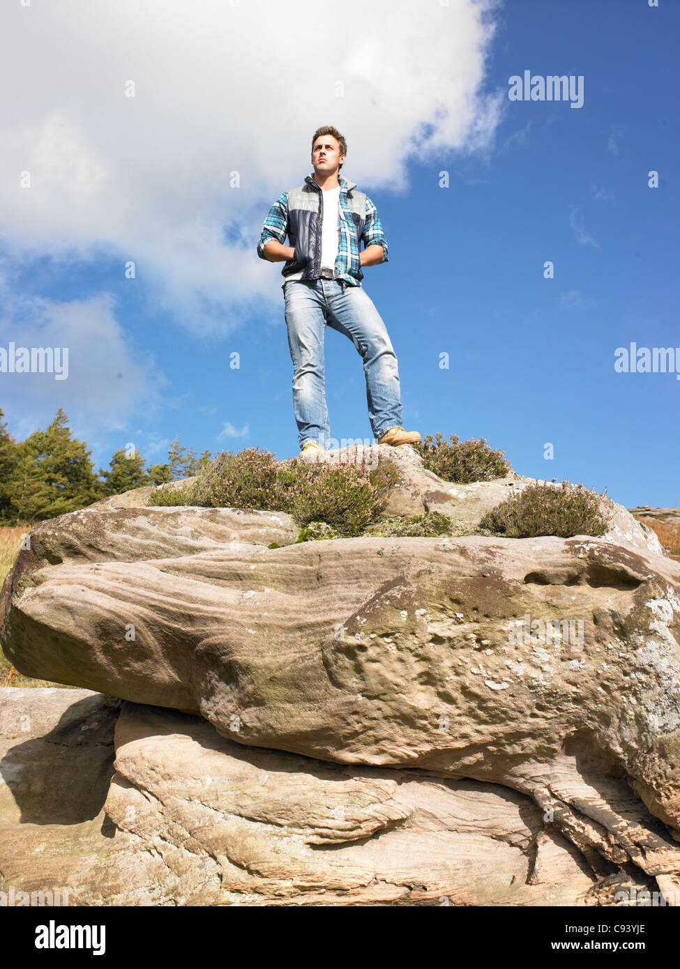 Young man in the country Stock Photo