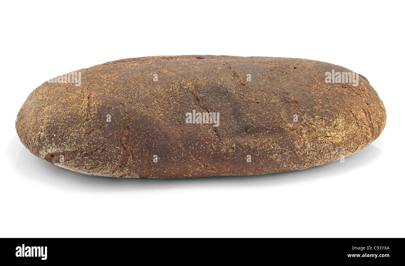black bread is isolated on a white background Stock Photo - Alamy