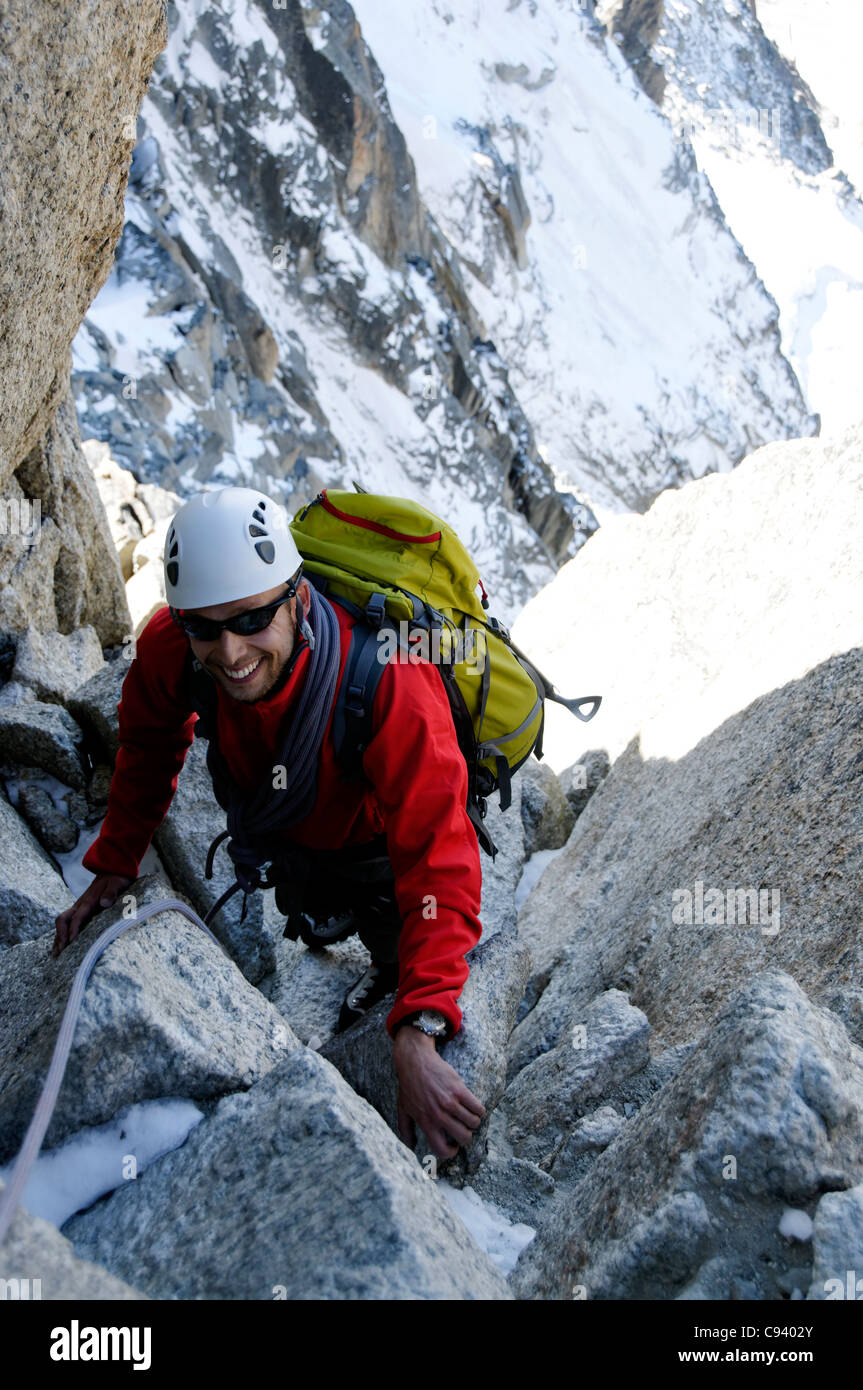 Aiguille du midi arete hi-res stock photography and images - Alamy