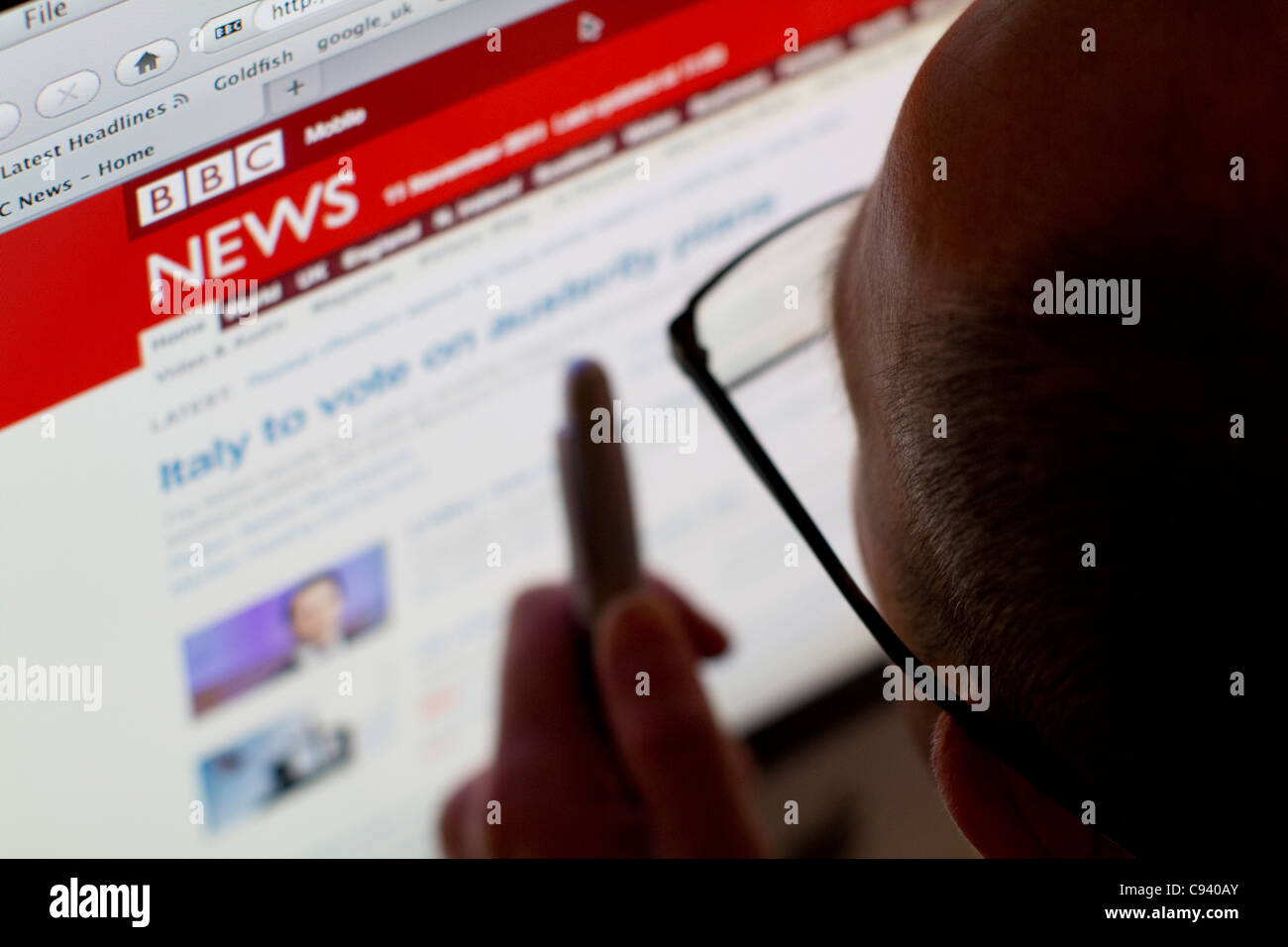 internet web site of BBC news Stock Photo