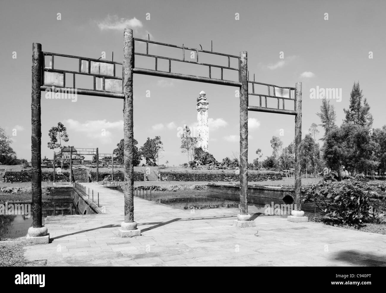Asia, Vietnam, Hue. Stele at the royal tomb of Thieu Tri. Designated a