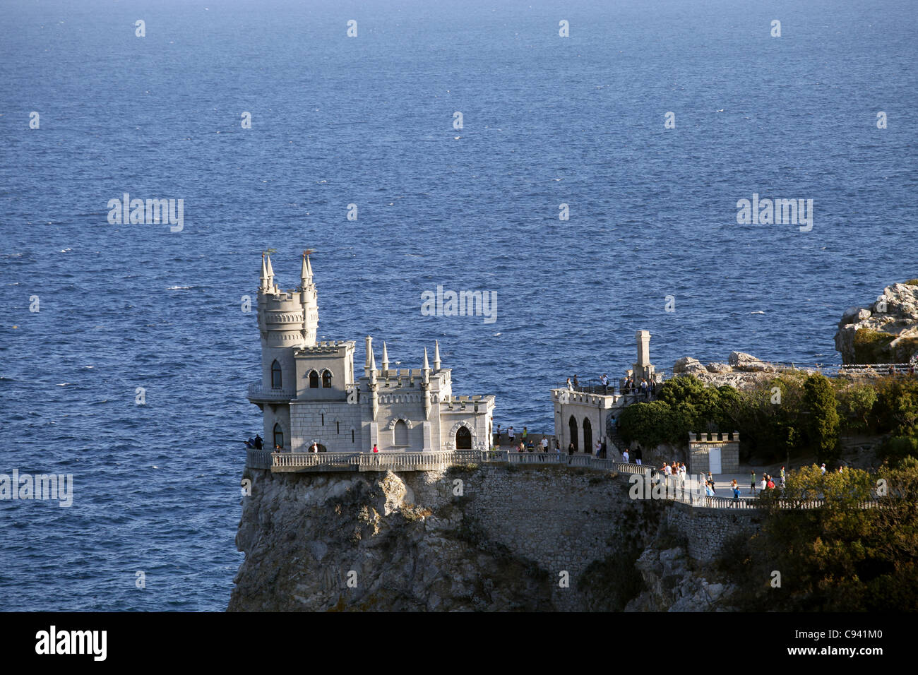 SWALLOWS NEST CASTLE CAPE AI-TODOR CRIMEA UKRAINE 27 September 2011 Stock Photo