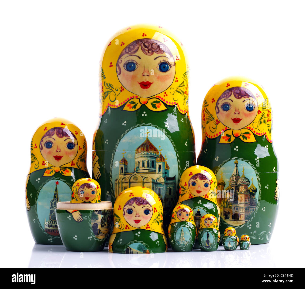 Matryoshka - Russian nested dolls Stock Photo