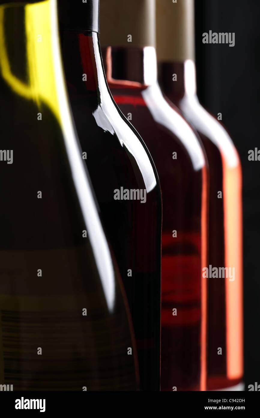 Bottles of wine Stock Photo