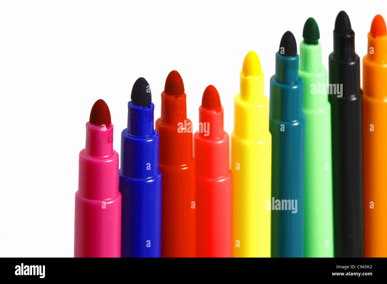 colored markers Stock Photo