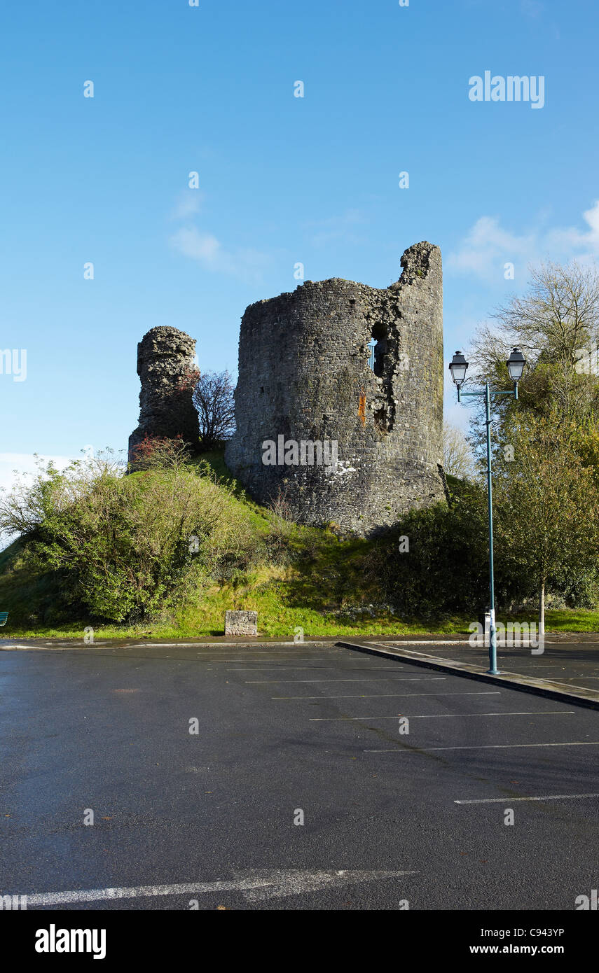 Llandovery Castle, Carmarthenshire, West Wales, UK Stock Photo