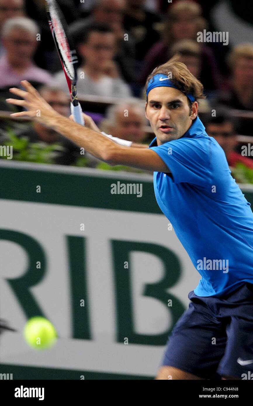 11.11.2011 Paris france. Roger Federer SUI Tennis BNP Paribas Masters. Open  de Paris Bercy Stock Photo - Alamy