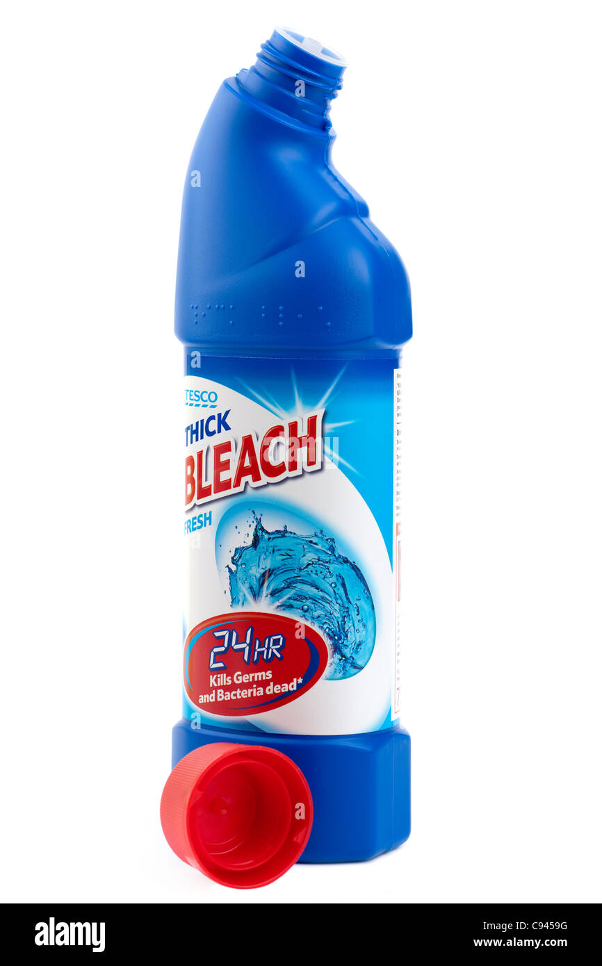Bottle of Tesco thick bleach Stock Photo