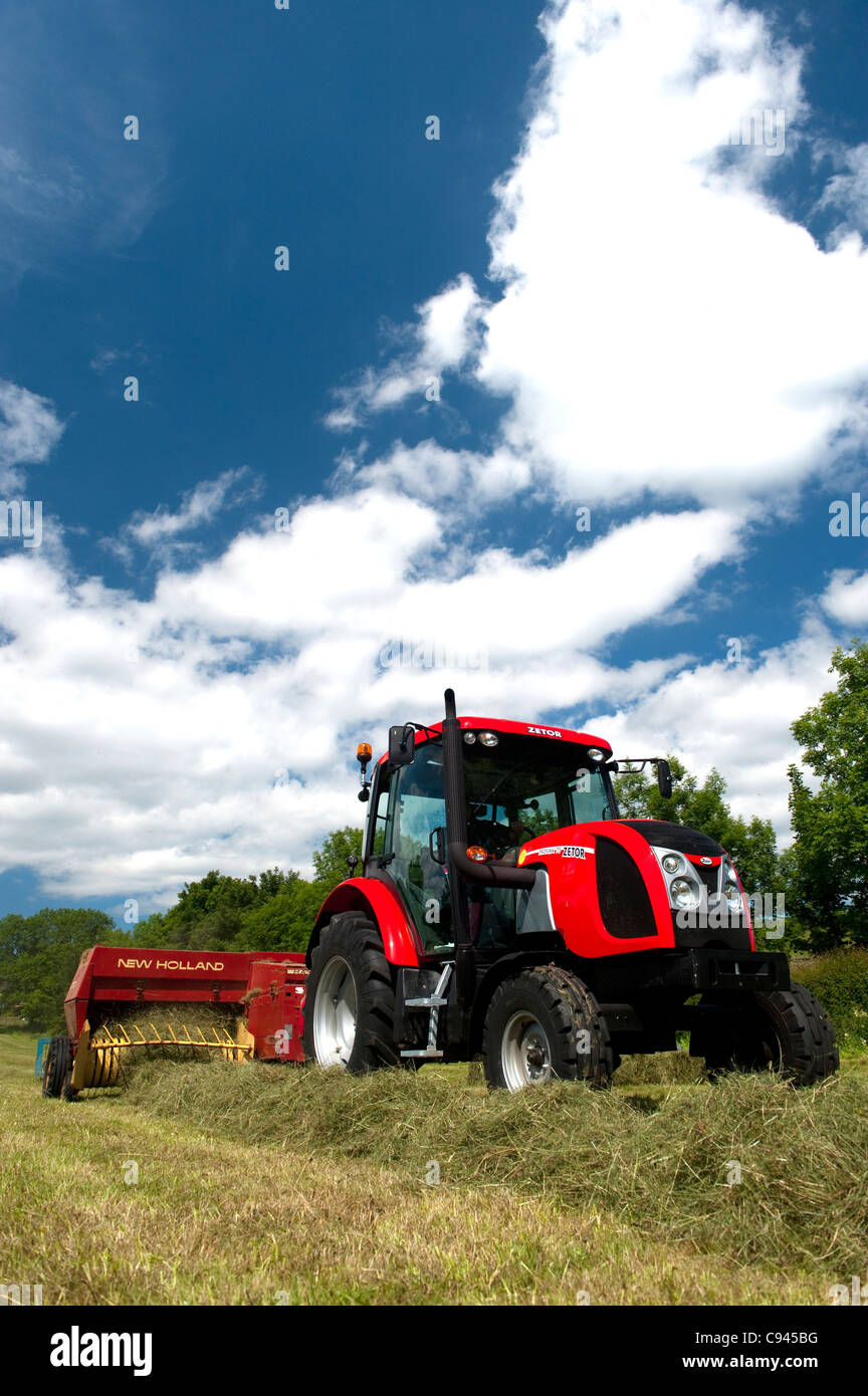 Red tractor pull hay hires stock photography and images Alamy